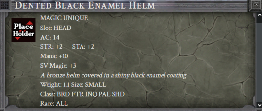DENTED BLACK ENAMEL HELM item card